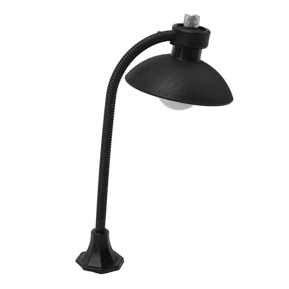 1 set nuovissimo luci per la casa ornamento arredamento da giardino lampada solare treno batteria in miniatura casa delle bambole nera modello strada