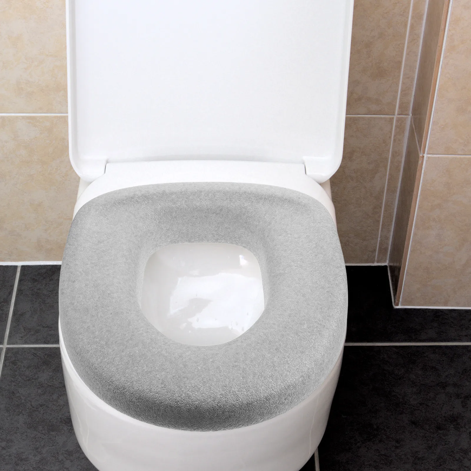 Epp Waterproof Toilet Seat Riser Cushion Washable Padded Cover Pad Raised Bathroom Aid For Seniors Reusable Lifting Assist
