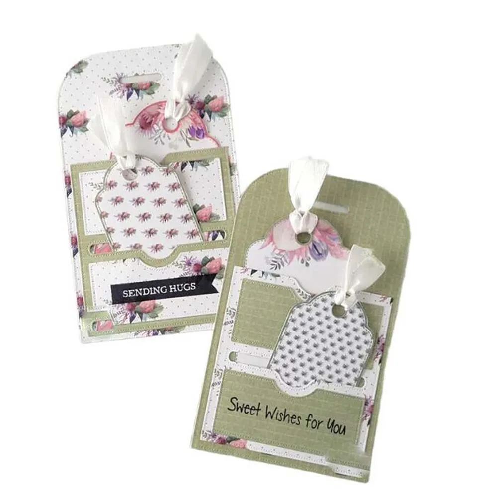 Label Page Slot Pocket Tag Set Metal Cutting Dies DIY Photo Album Scrapbooking Stamping Stencils for Decoration