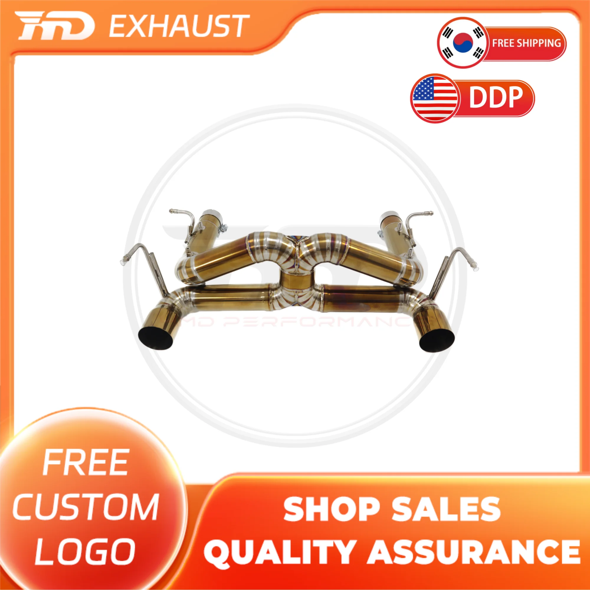 

HMD Titanium Alloy Exhaust Systems Catback exhaust for Ferrari F8 Without Valve Car Accessories Auto Modification