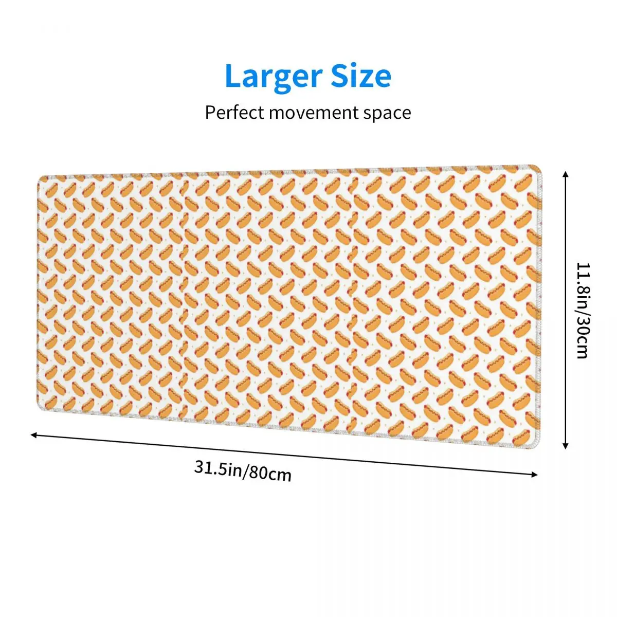 Large Mouse Pad Hot Dog Food Delicious Pattern Gamer PC Laptop Mats Keyboard Carpet Computer Gaming Office Accessories Desk Mat