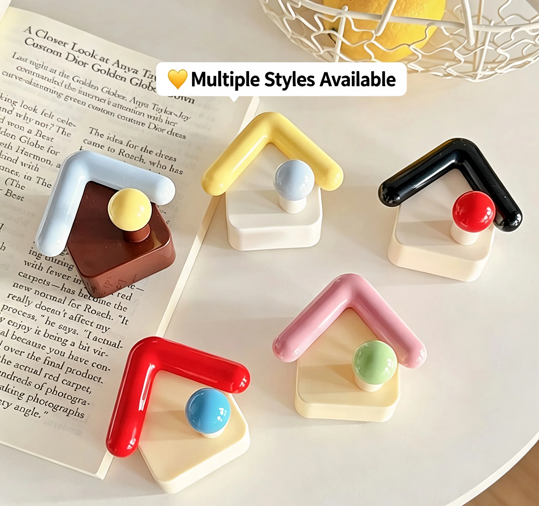 Cute House Shape Self Adhesive Wall Hook, No Drill Colorful Cartoon Hook, Creative Decorative Hanger for Bathroom Door Kitchen