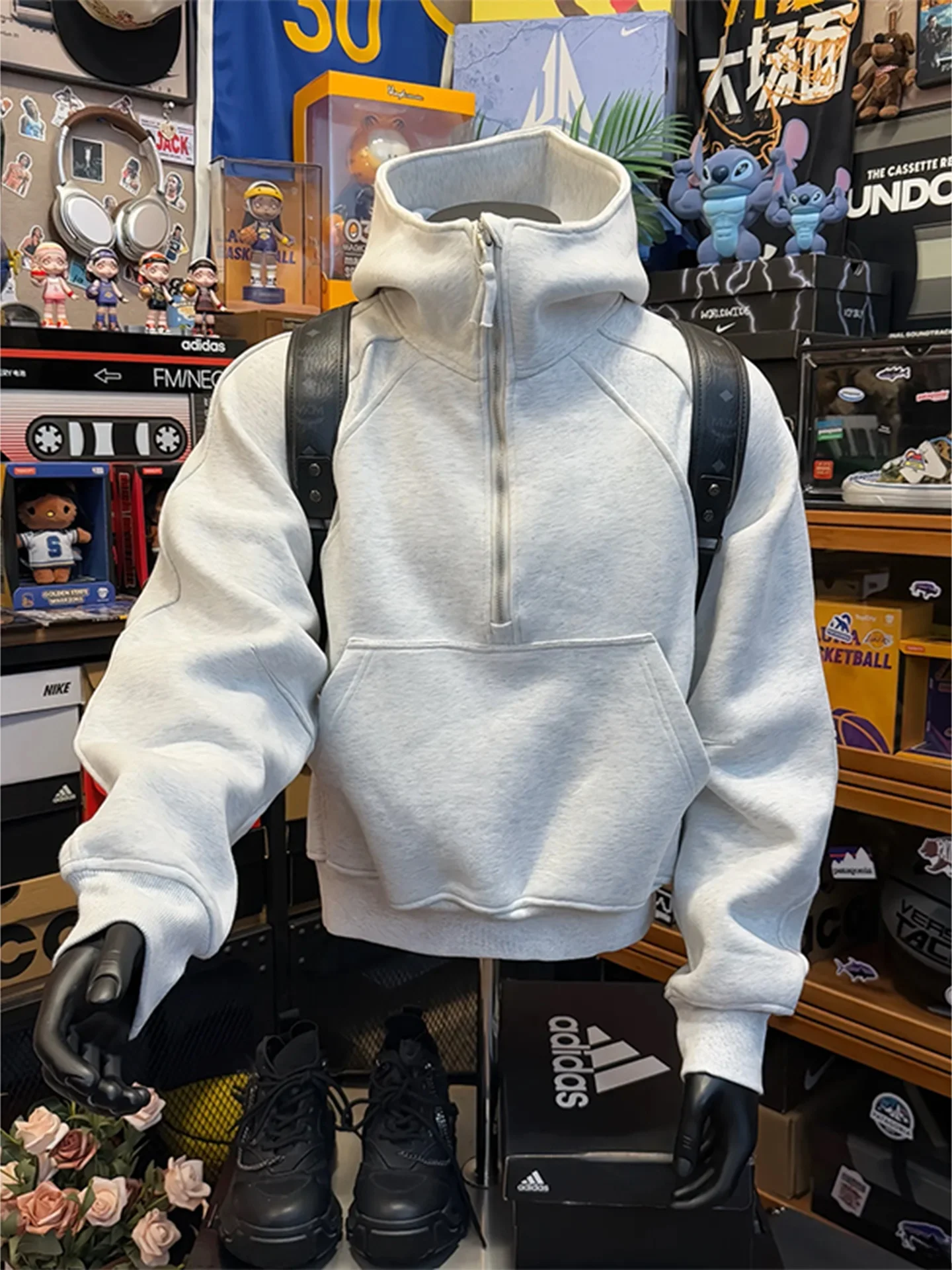 

Мужская утепленная толстовка с цветочным принтом, свободного кроя, на молнии, осенняя, повседневная, молодежная, модная куртка