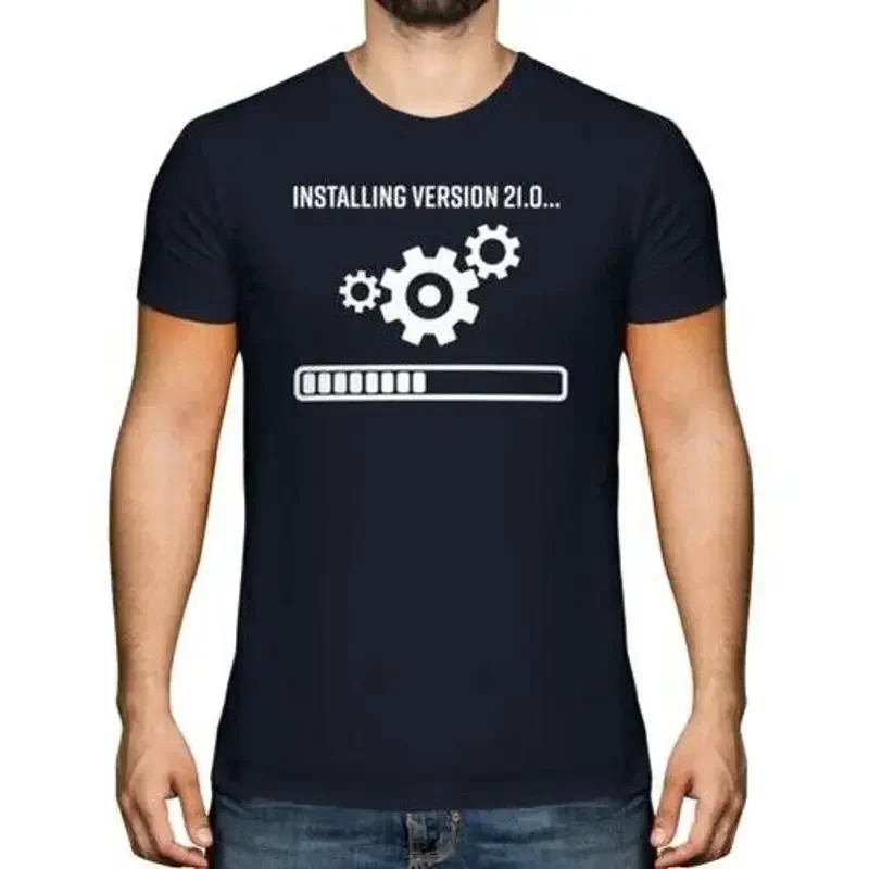 Installation Version 21.0 Fun 21ST Birthday Gift Men T-Shirt