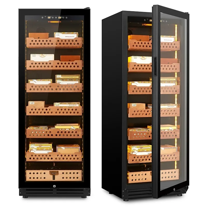 Custom Cigar Humidor Refrigerator Luxury Electric Humidor Humidity Control Commercial Cigar Humidor Cabinet