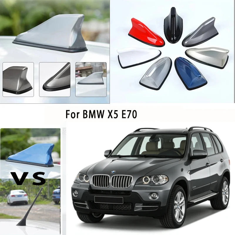 

For BMW X5 E70 Car Roof Top Mount Shark Fin Aerial Antenna Toppers Auto Radio AM FM Antenna Signal Amplifier Aerial