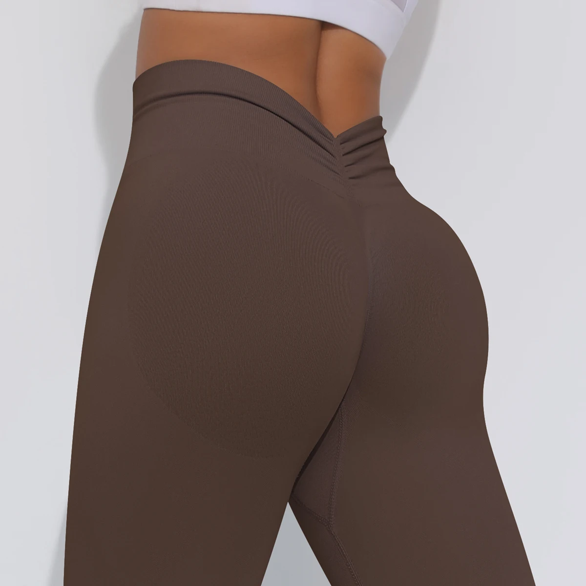 Sexy V Waist Scrunch Gym Leggings  Butt Push Up Leggings Women Fiteness Leggings Seamless Yoga Pants Workout Tights Leggings