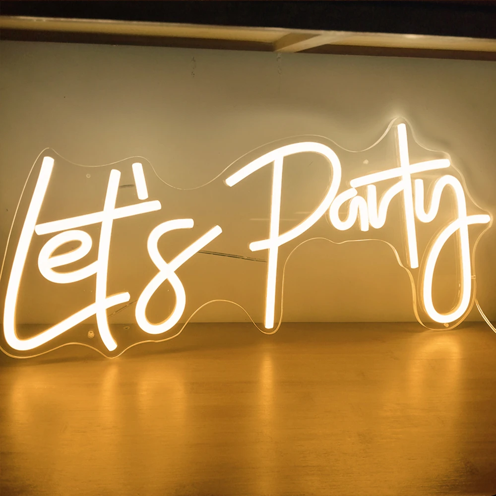 

Let's Party LED Neon Light for Single Cocktail Dance Holiday Party Art Wall Decor 22x8 Inches Neon Night Light