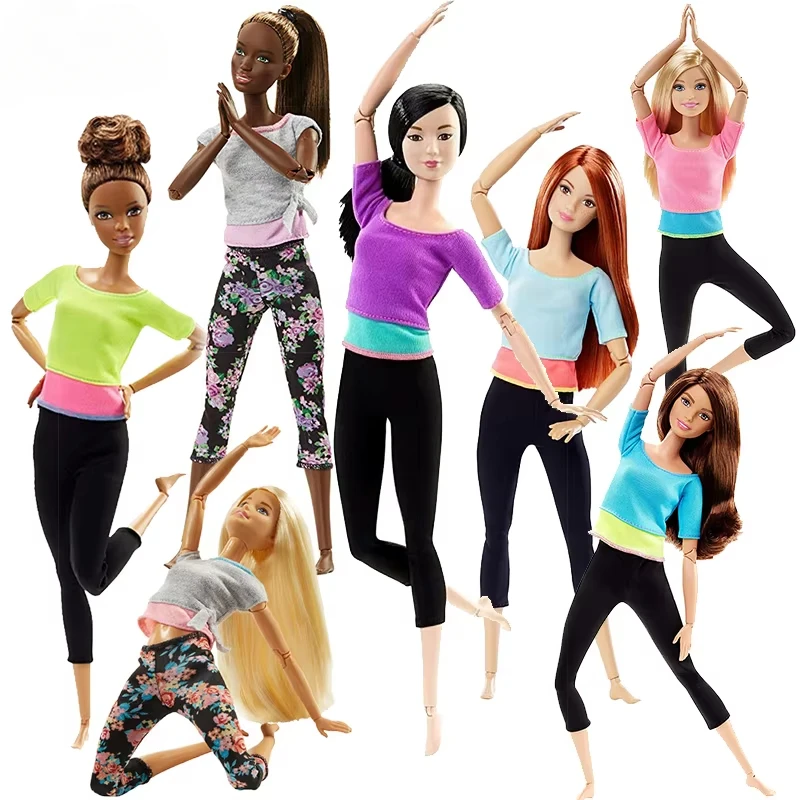 Muñeca Barbie Original hecha para mover, articulación corporal con relajación, ropa de Yoga, articulaciones móviles, juguete para niñas, fuera de impresión