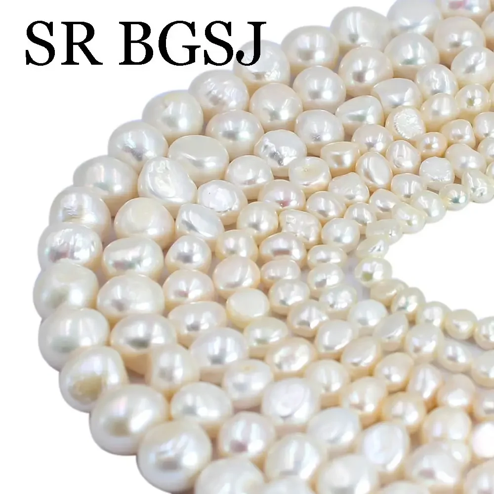 4-11mm White Baroque Potato Natural Freshwater Pearl Smart Jewelry Accessories DIY Loose Jewelry Beads 14