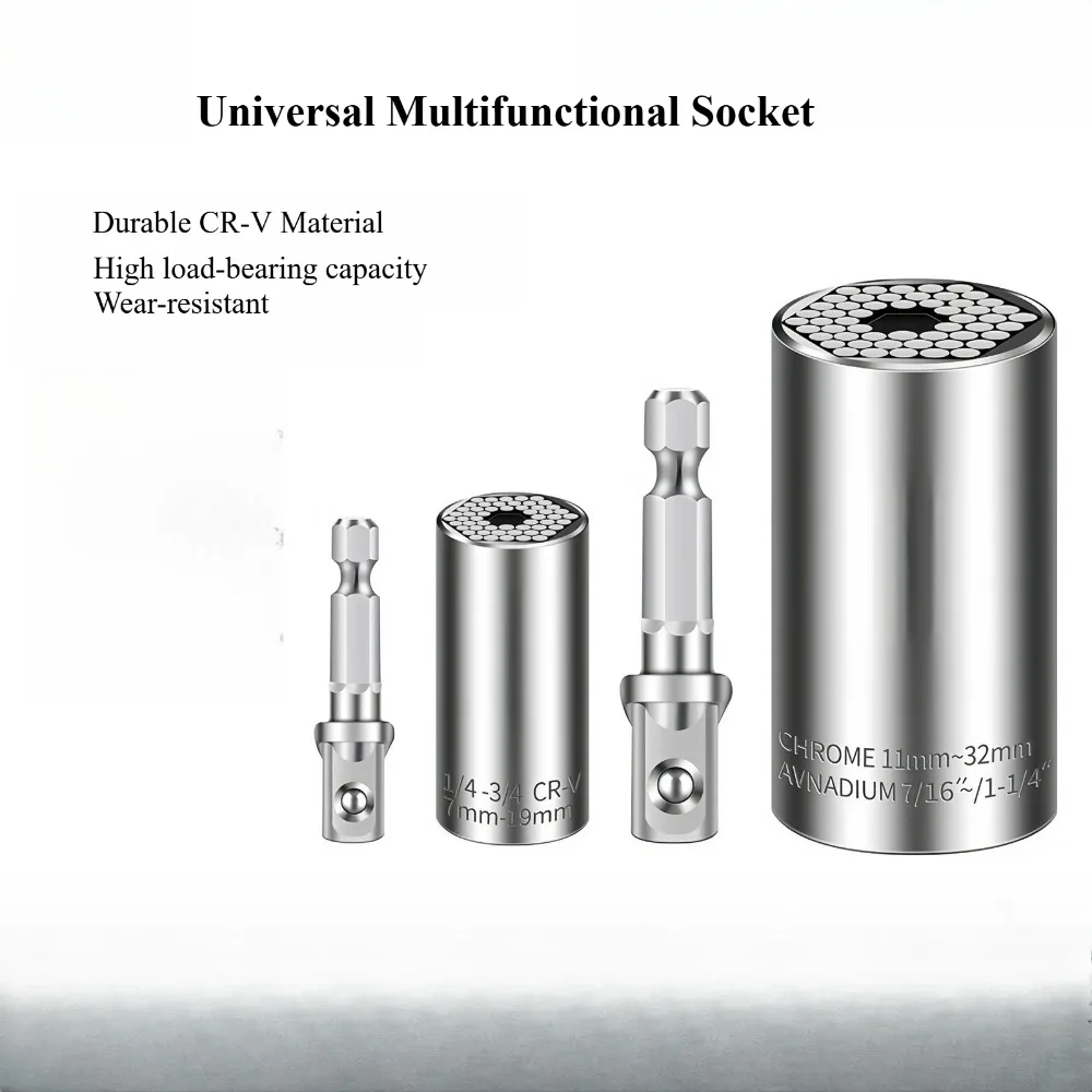 Multifunctional Magic Socket Universal Torque Wrench Head Set Multi Purpose Wrench Extension Rod Electric Hand Drill Screw Tool - view 2