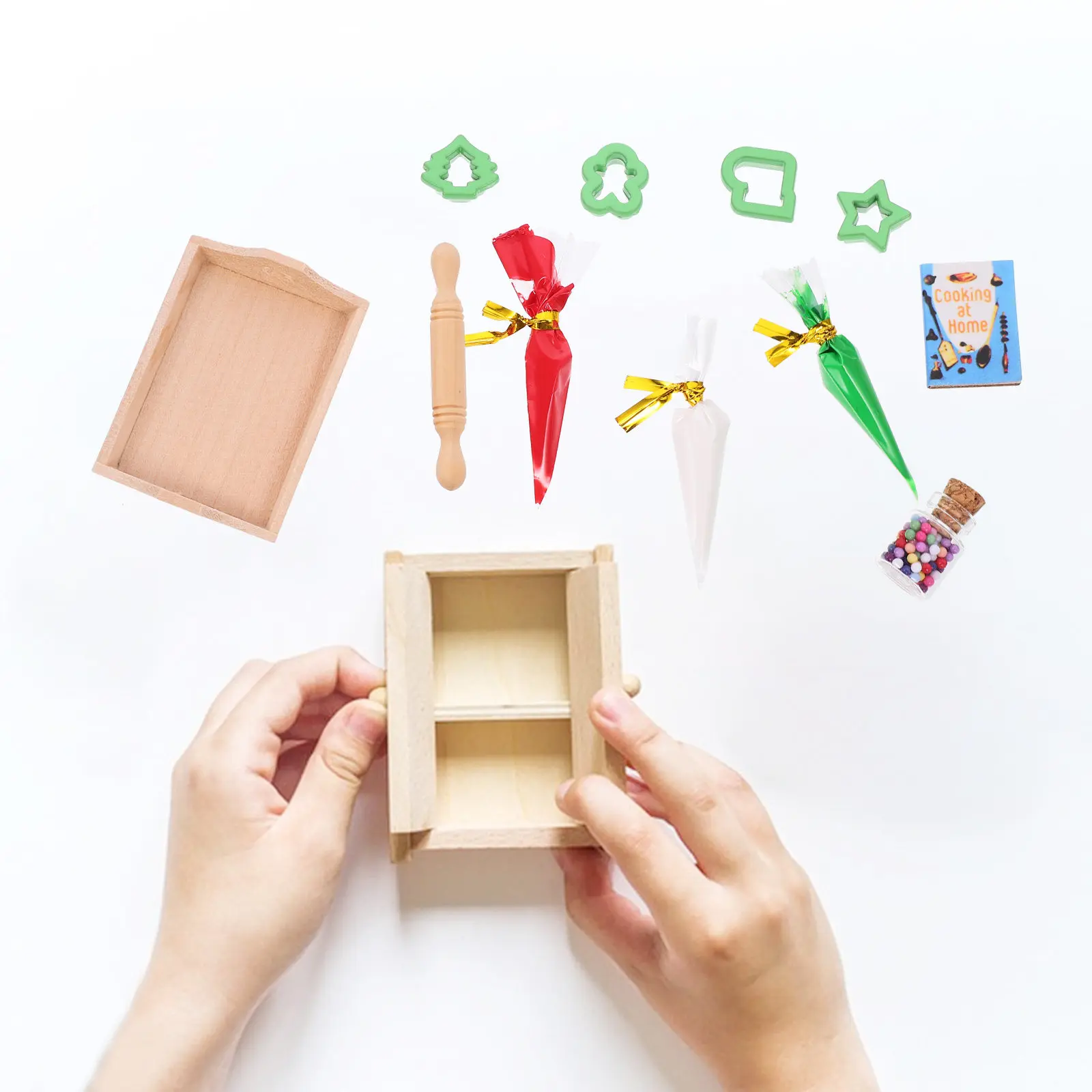 

1Set Miniature Baking Kitchenware Set Simulation Baking Tools Micro Kitchen Scene Prop Dollhouse Accessories Mini House Decor
