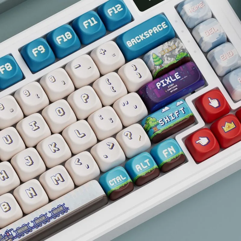 

124 keys Cartoon PBT Keycaps Set MOA Gaming Cute keycap Personalized Customization for Cherry MX Switches Mechanical Keyboard