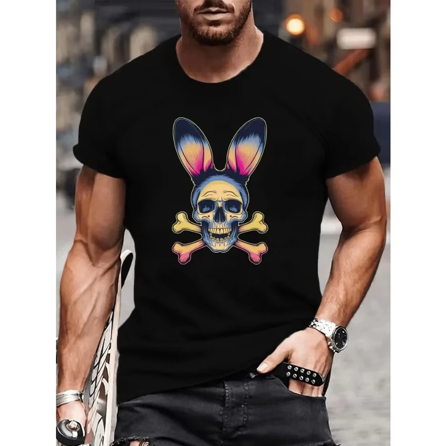 تي شيرت رجالي صيفي غير رسمي تي شيرت مغسول تي شيرت فضفاض كبير الحجم بأكمام قصيرة مع أنماط فريدة عصرية وممتعة للجنسين #1