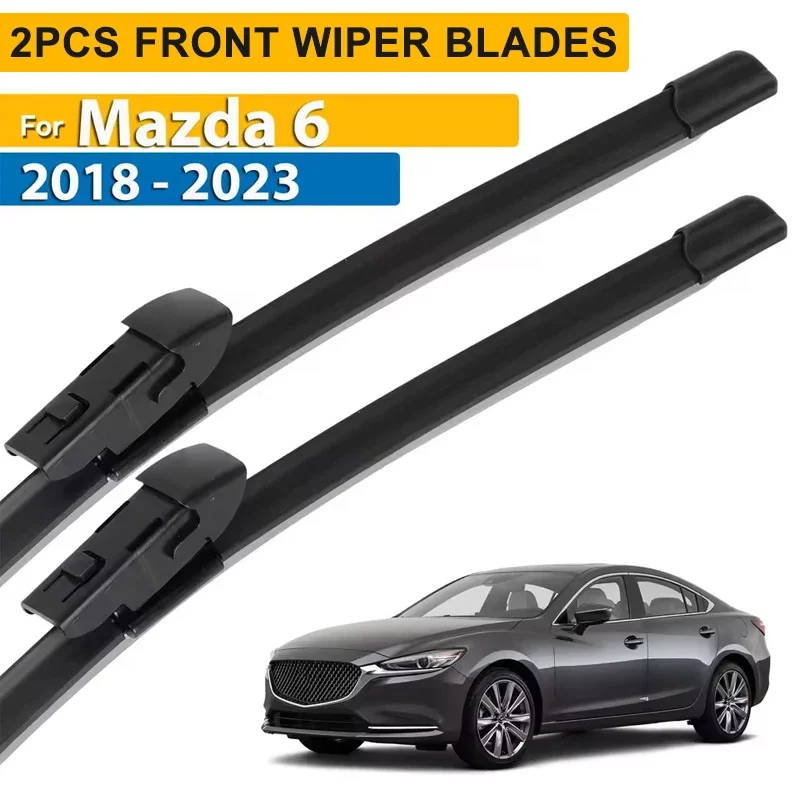 

Wiper LHD Front Wiper Blades For Mazda 6 Mazda6 2018 - 2023 Windshield Windscreen Clean Window Car Rain Brushes 24"+18"