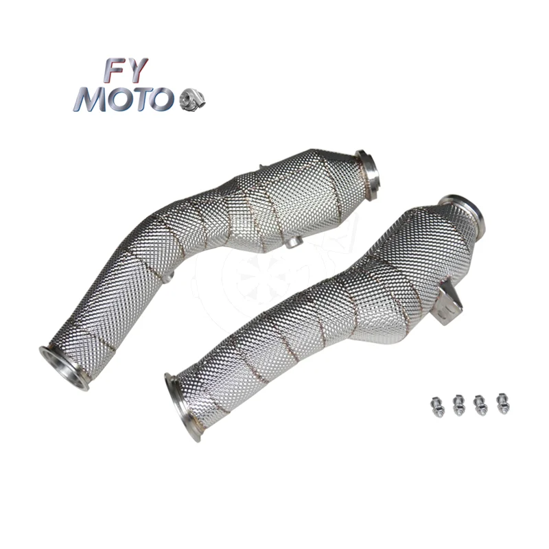 

Exhaust Downpipe For Mercedes Benz C43 E43 And C400 C450 M276 Engine Catted With Heat Shield LHD