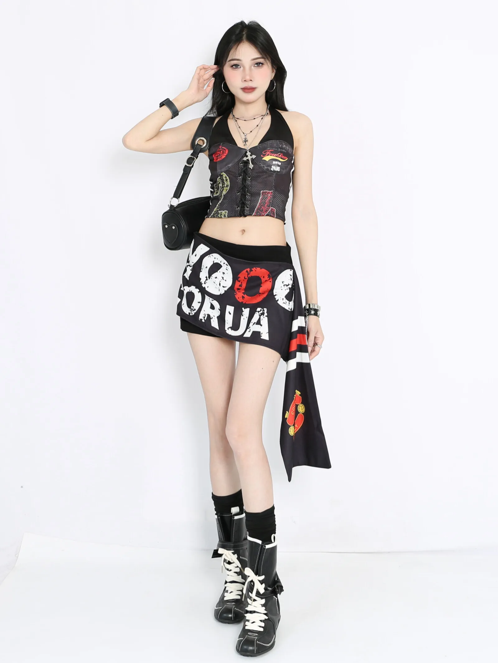 

Y2K Jersey Print Sa High Waist Bodycon Skirt Women's Summer 2025 Trendy ort A-Line Skirt Korean Sle Commute