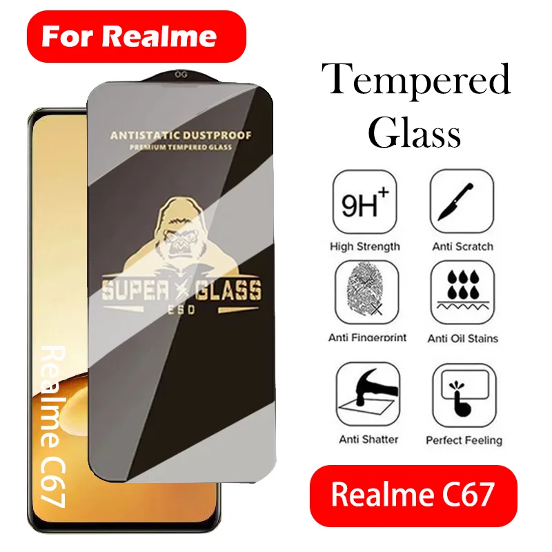 KingKong Gorilla Tempered Glass For Realme C67 C65 C55 C53 C51 Screen Protector for Realme C35 C33 C31 C30 C25 C21 C20