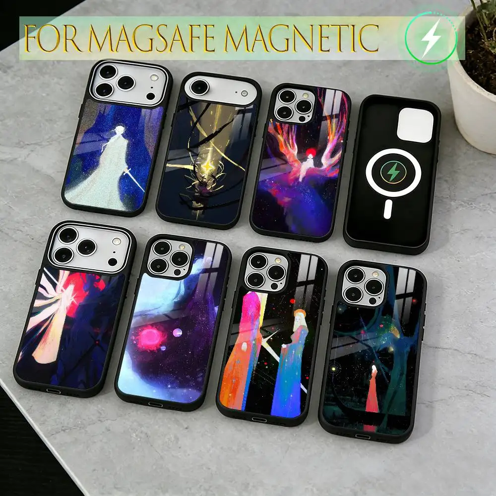 

Dark Art Style Phone Case For iPhone17,16,15,14,13,12,11 Plus,Pro Magnetic with Magsafe Wireless Charging
