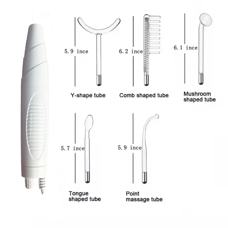 5in1 Hochfrequenz-Gesichtsstab verbessert die Hautelastizität, tragbare Handheld-Stabmaschine für hohe Hauttherapie, Neon-Argon