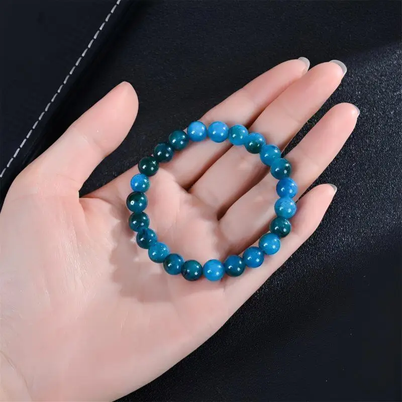 8MM Natural Epidote Zoisite Stone Bead Bracelet with Quartz Lava Tiger Eye Mens Stretch Gift Yoga Meditation Energy Balance
