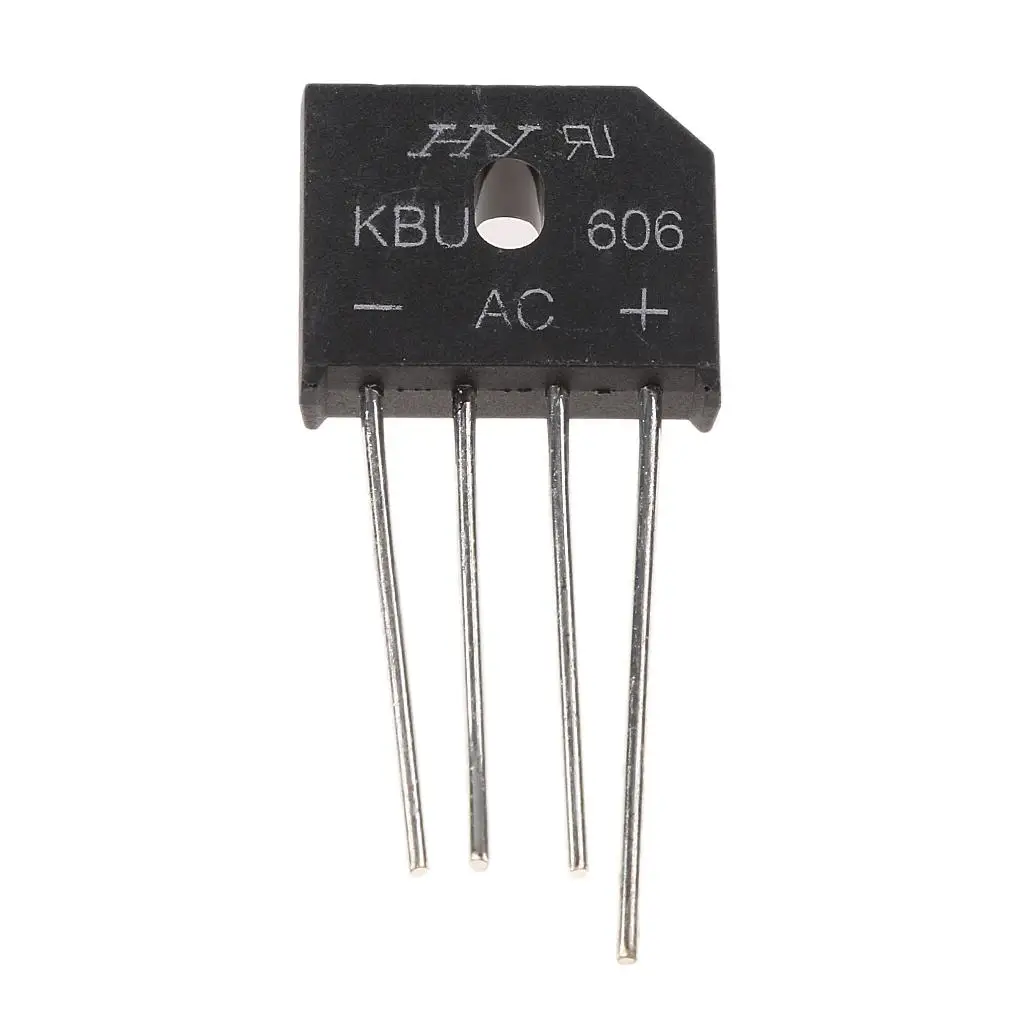 5 Pieces PCB 60V Full Single Phase Bridge Rectifiers GBU606 4 Pins