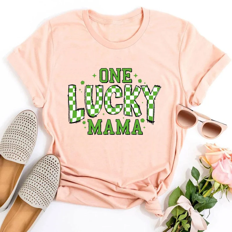 

Lucky Mama St. Patrick’s Day Shirt Retro St. Patty's Day Tee Patrick's Top Lucky St. Patrick's Day Tshirt Shamrock Tee