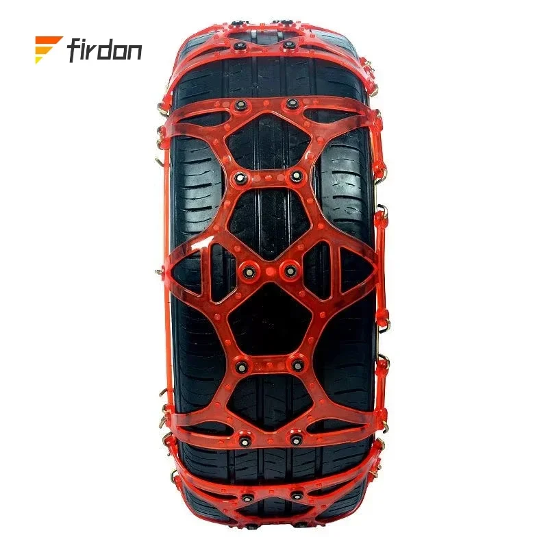 Red Full Surrounding Oxford Material TPU Car Tire Chain Car Snow Chain