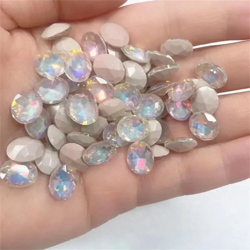 Bijoux en biscuits pour ongles en forme de cœur, pierres précieuses, verre plaqué, cristal, perceuse nue, breloques en diamant pour nail art, accessoires de décoration