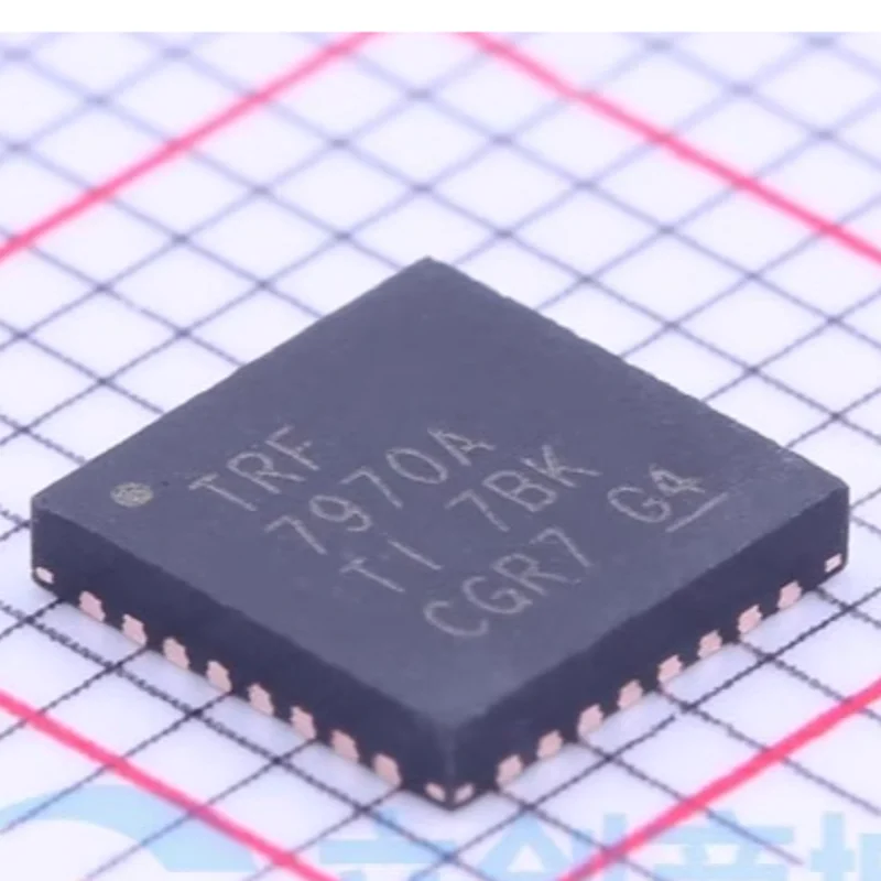 TRF7970ARHBT RFID Reader/Transponder IC 13.56MHz ISO 14443, ISO 15693, ISO 18000-3 SPI 2.7V ~ 5.5V 32-VFQFN Exposed Pad