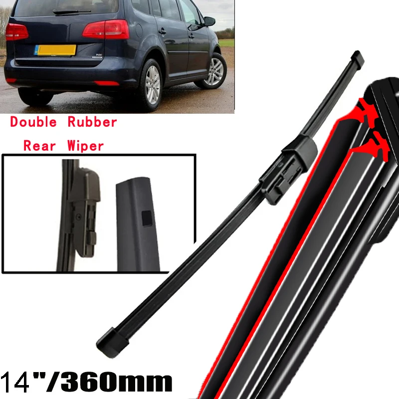 

Car Wiper 14" Rear Wiper Blade For VW Touran 1T3 2010 - 2015 Windshield Windscreen Clean Tailgate Window Car Rain Brush