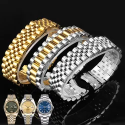 Rolex için katı paslanmaz çelik izle aksesuarları bant DATEJUST gün-tarih OYSTERPERTUAL tarih 904L bilezik 17mm 20mm 21mm