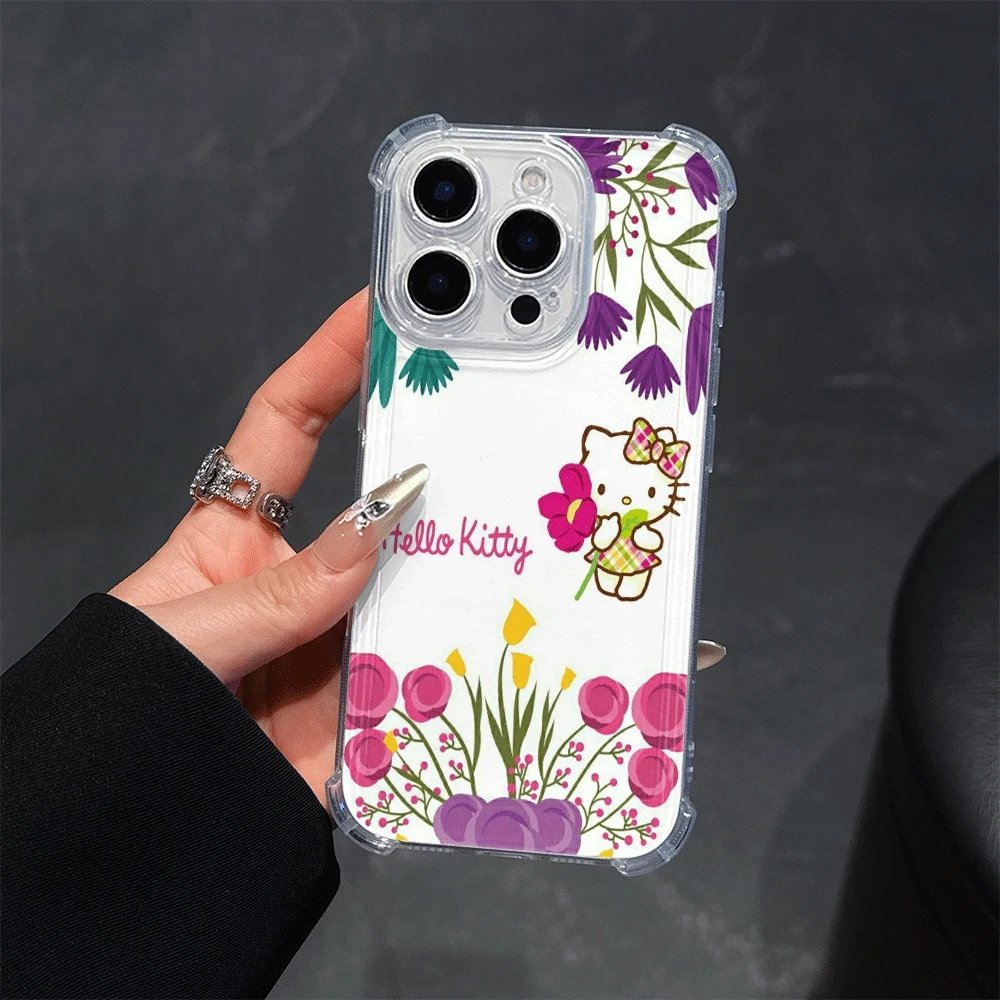 

Sanrio Clear Phone Case For IPhone15 Pro Max IPhone 16/15/14/13/12/11/x/xs/xs Max Women Soft Phone Case Hellokitty Fashion