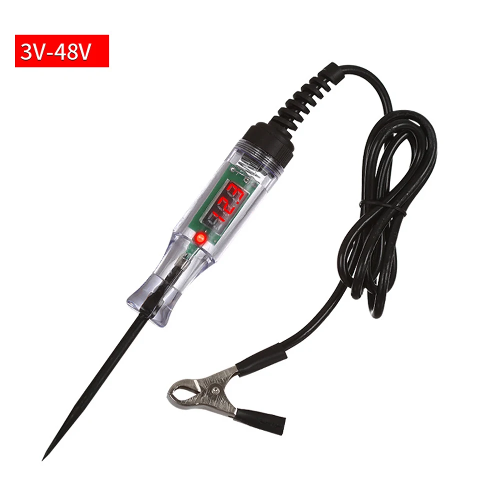 Car Voltage Circuit Tester Digital Display Car Probe Test Pen Electric Measuring Pen Circuit Tester Diagnostic Probe Test Pen