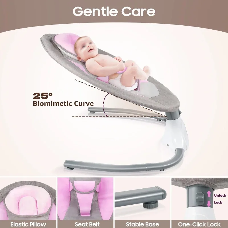 Baby Rocking Chair Electric Smart New Style Foldable Removable and Washable Mother Coax The Baby To Sleep Bluetooth Cradle Bed