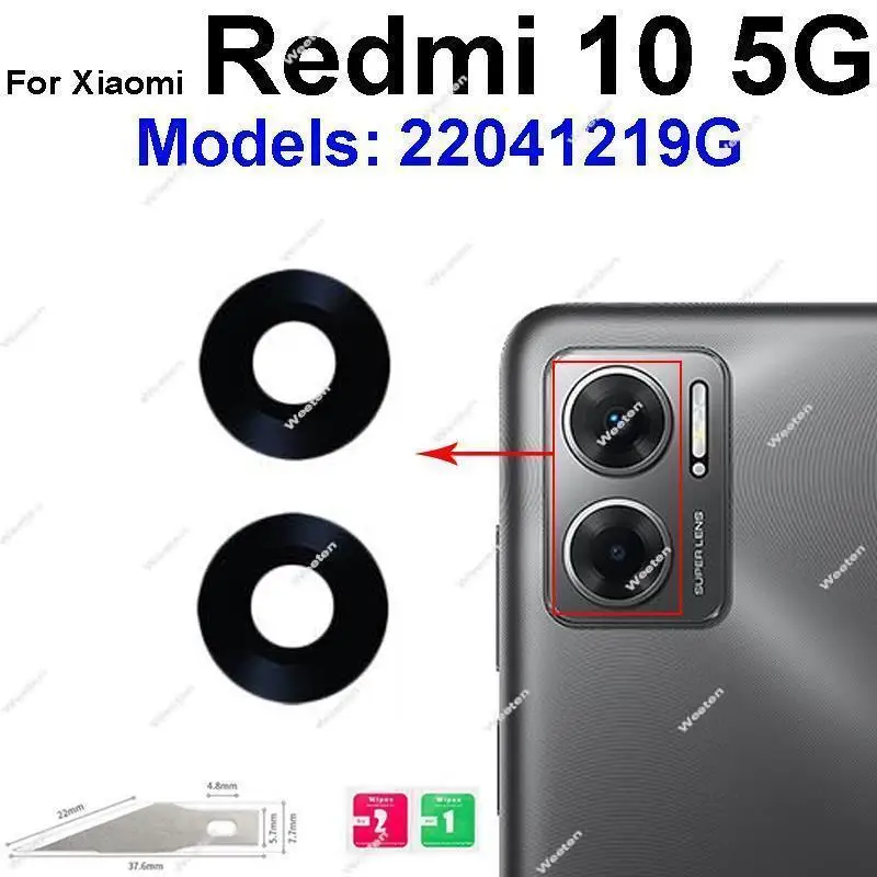 For Xiaomi Redmi 12C 10C 10 10 Prime 10A 9 9A 9C 9T 4G 5G Rear Camera Lens Galss Back Camera Glass Lens Parts