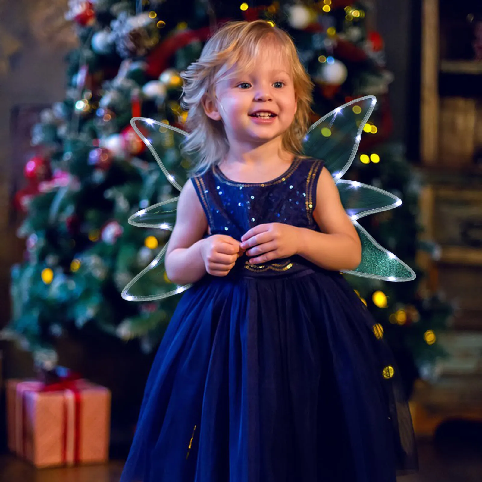 

Glowing Fairy Wing Light Up Wings For Women Costume Party Masquerade Festival Dance Angel Adult Cosplay Accessories