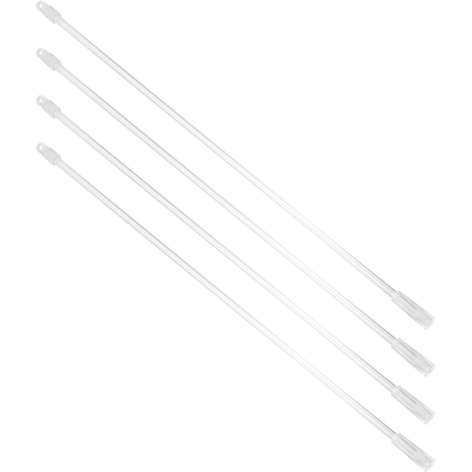 

4 Sets Accessories Blind Rod Rotating Hook Handle Transparent Curtain Blinds Brackets Pom Tilt Wand Replacement