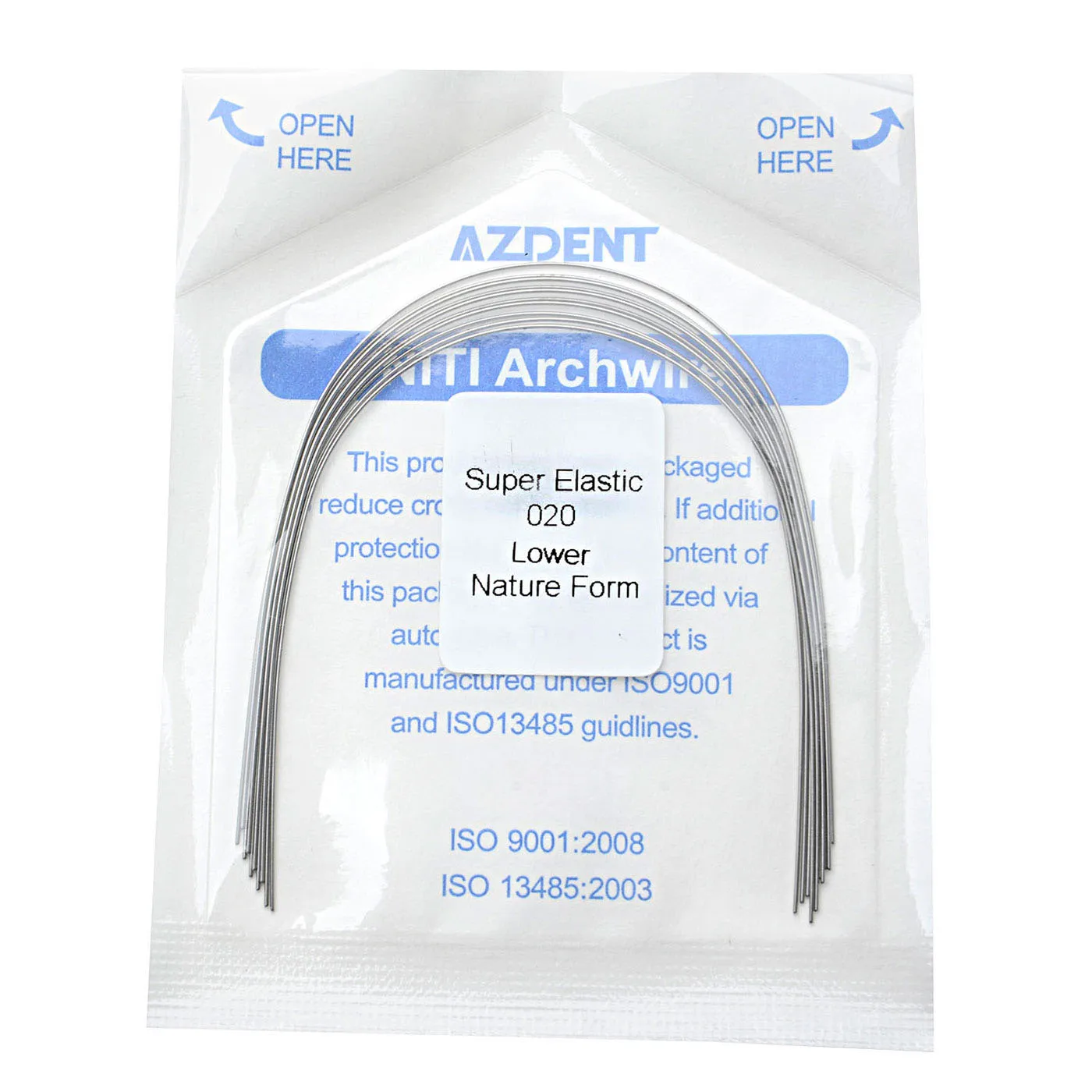 10 Teile/paket AZDENT Dental Kieferorthopädische Super Elastische Niti Runde Rechteckige Bogen Drähte Natur Form Bogen Draht Oberen Unteren – Detail 1