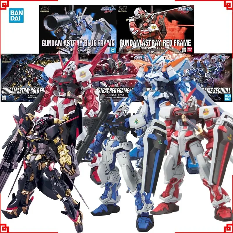 

Bandai Gundam Model Kit HG Astray Gold Mina Astray Red Flight Astray Blue Second L Action Figure Gunpla Anime Figures Toys Gift