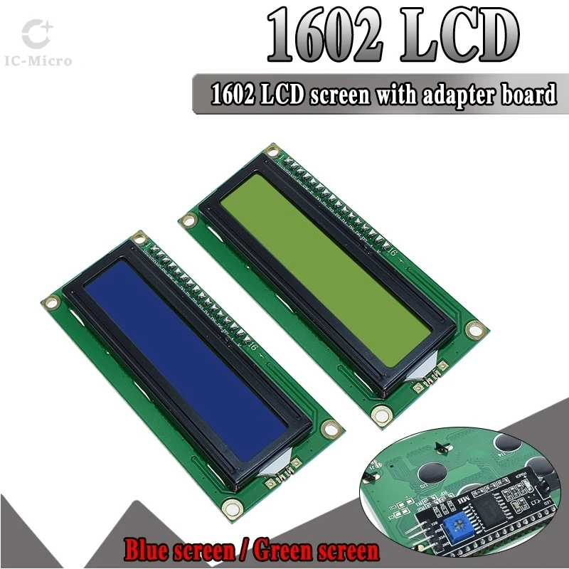 LCD1602 LCD module Blue screen IIC/I2C 1602 for arduino 1602 LCD UNO r3 mega2560 Green screen XCW