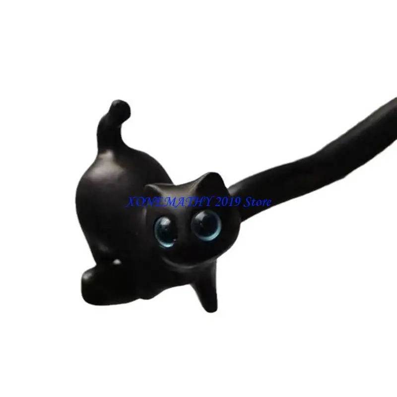 

F42F Шпилька в китайском стиле в форме кошки, палочка для волос, деревянные палочки для еды, украшение для женщин