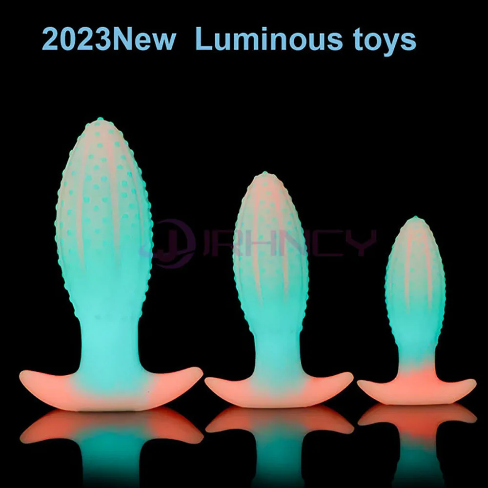 Anal Plug Silicone Butt Plug Prostate Massage Sex Toys For Men Women Anal Dildos Luminous Pineapple Buttplug Comfortable To Wear