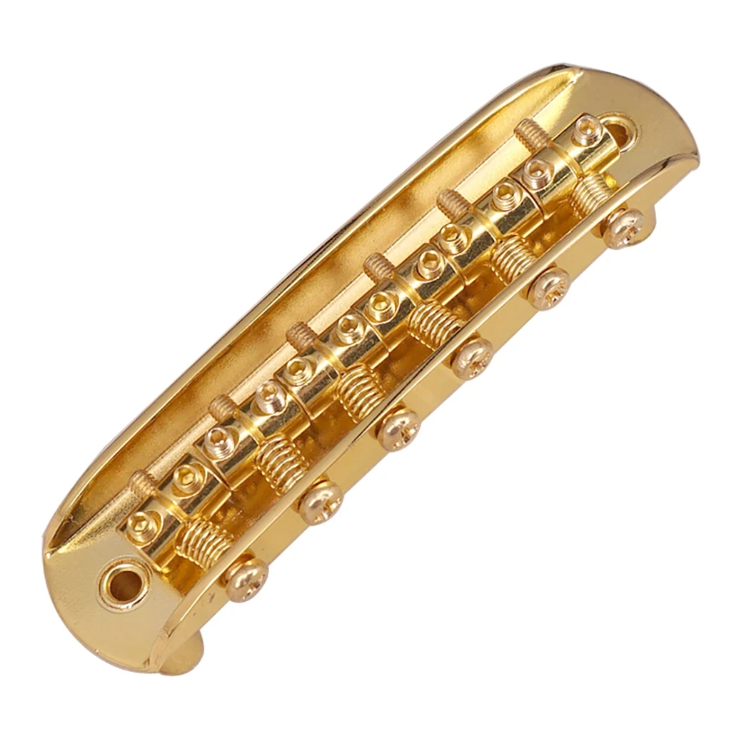 جسر سرج جيتار BVBV مع سروج برميل قابلة للتعديل من سبائك الزنك لملحقات جيتار موستانج جاكوار جازماستر، فضي