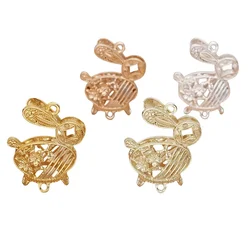 BoYuTe (20 Pieces/Lot) Metal Alloy Hollow Rabbit Lantern Pendant Materials DIY Retro Jewelry Accessories