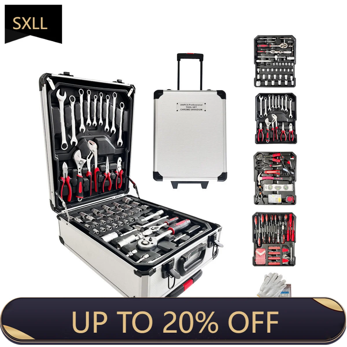 

SXLL Best Комплект из 499 предметов — алюминиевый корпус, 4 слоя, 200 + оборудование для дома/мастерской/автомобильной техники