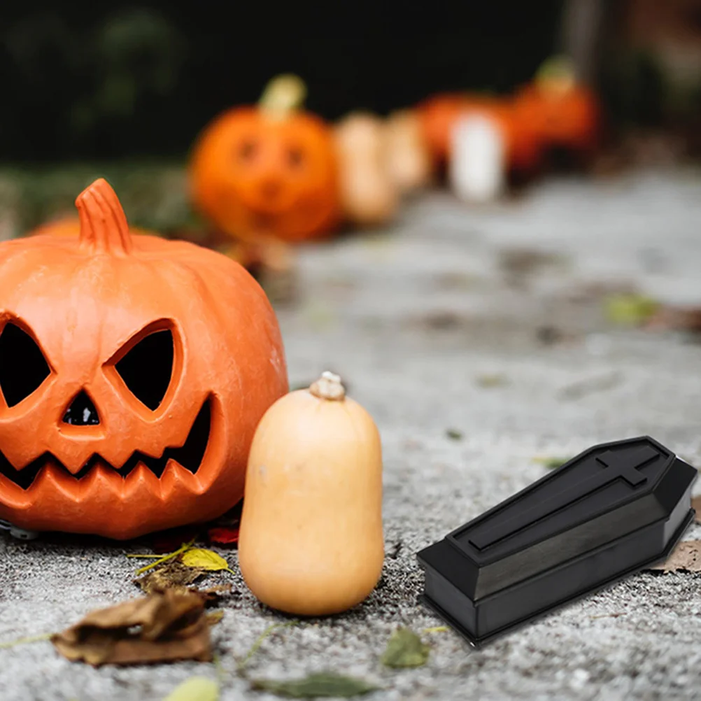 

Mini Halloween Coffin Box Plastic naments Small Adornments Tabletop Models Party Favors Storage Boxes Teaching Aids