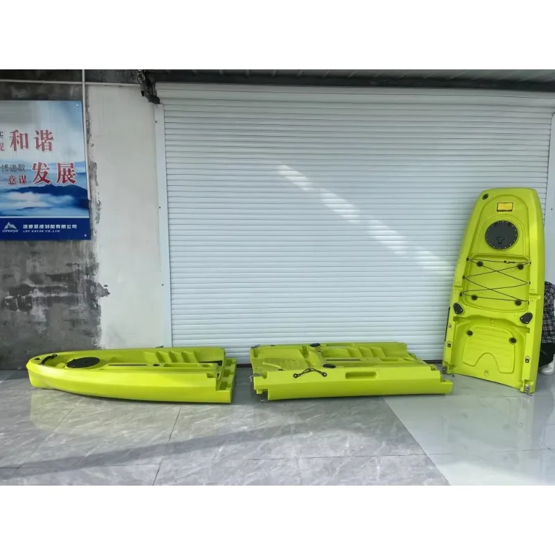 2 Sections 1 Person 3 Sections Double Seater Recreational Sit On Top Plastic Boat Kayak For Fishing Backseat Chair Paddle