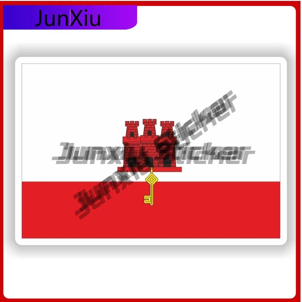 

Gibraltar Flag Badge Sticker Custom Decals Auto Sticker Camping Rv Car Truck Stickers Waterproof Decals Funny Decorations Pictur