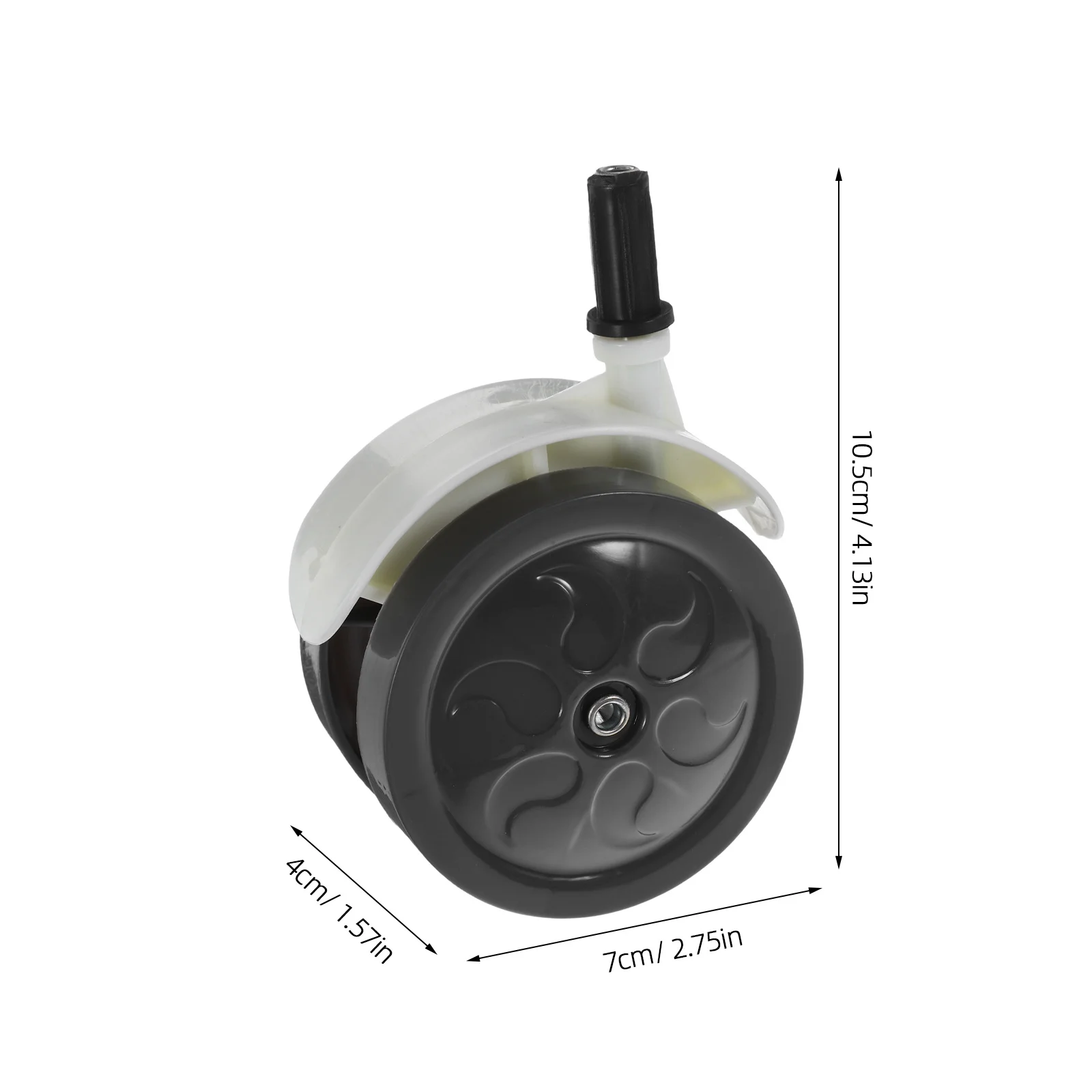 4 قطع عجلات بديلة لعربة الأطفال، عجلات بلاستيكية عالمية صامتة للمشايات، ملحقات عربات الأطفال، رمادي داكن